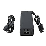 RHNE AC 100-240V Adapter Netzteil Ladekabel für X-Box 360 Slim EU SteckerschwarzAU Steck