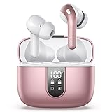 Bluetooth Kopfhörer, Kabellose Kopfhörer FKKF mit aktiver Geräuschunterdrückung，In Ear Ohrhörer mit Schnellladung Bluetooth 5.0 IPX7 Wasserdicht Kopfhörer, 40 Std Laufzeit, Kabellos Ladebox R