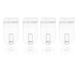 wenco Fenster Dekohaken-Set, 4 Stück, Ideal für Fenster und Türenschmuck, Je 3,5 x 2 cm, Kunststoff, Transparent, 519205