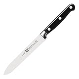Zwilling 31025-131 Professional S Universalmesser, Rostfreier Spezialstahl, Zwilling Sonderschmelze, genietet, Vollerl, Kunststoff-Schalen, 130 mm, schw