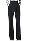 NRTHYE Damen Schlaghose mit hoher Taille, Bootcut, elastisch, weites Bein, Arbeitshose, Loungehose - - Groß