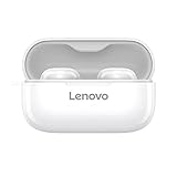 Lenovo LP11 TWS Kopfhörer, kabellos, Bluetooth 5.0, Stereo, Geräuschunterdrückung, mit Mikro-Kontrolle, 30 Stunden Akkulaufzeit (Weiß)