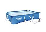 Bestway Frame Pool Deluxe Splash - Steel Pro, Set mit Filterpumpe, 300 x 201 x 66 cm, b