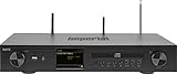 Imperial DABMAN i550 CD HiFi-Verstärker Internetradio (DAB+/DAB/UKW/WLAN/LAN, Bluetooth, Streaming Dienste, CD-Player, Stereo Endstufe, AV Receiver), schwarz, HiFi breite, 22-252-00