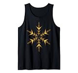 Minimalistische gelbe Schneeflocke Vektorkunst Tank Top