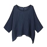 Sonnencreme Frauen Oberteile Langarm Sweatshirt Shirt Damen Summer Elegant Sexy Tops Casual Bluse Plus Size Solid T-Shirt O-Neck Loose Top FüR Outdoor Sp