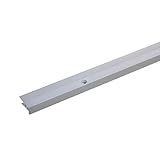 acerto 37164 Aluminium Abschlussprofil 2- teilig - 100cm - silber 5-9mm gebohrt * Robust * Leichte Montage | Aluprofil als professionelles Wandanschlussprofil | Wand-Abschlussleiste für L