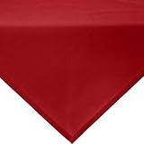 REDBEST Mitteldecke, Tischdecke Uni Seattle, 100% Baumwolle - Robustes, glattes Gewebe, mit hochwertigem Kuvertsaum, rot Größe 100x100 cm (weitere Farben, Größen)