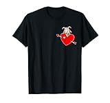 Goat In Heart Pocket Cute Valentine's Day Goat Farmer Lover T-S