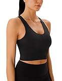 JOYSPELS Sport BH Damen, Push up BHS Bra Bustier Top Damen, Schwarz, M