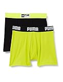 PUMA Boys Kids' Patch Logo (2 Pack) Boxer Shorts, Black Combo, 122-128