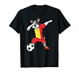 Dabbing Französische Bulldogge Belgien Fußball Mannschaft T-S