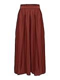 ONLY NOS Damen Onlvenedig Paperbag Long Skirt Wvn Noos Rock, Rot (Henna), M