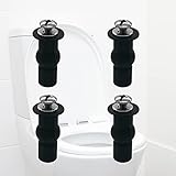 Wc Sitz Befestigung, 4 Stück Universal Toilettensitz Behoben Schraube ​Erweiterungsbolzen aus Gummi Toiletten Sitz Schrauben Zubehör, Wc Sitz Ersatzteile, 304 Edelstahl Scharnier für T