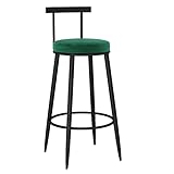 Küche Barhocker 65cm/75cm Metallrahmen Hochlehner Barhocker mit Fußleiste Armloser Barstuhl für Kücheninsel Lounge Pub B