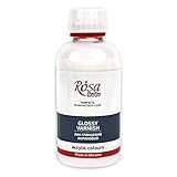 Acryllack Farblos 250 ml Glas Glänzend | Glanzlack | Glänzend Klarlack für Acrylfarben | Acryllack Farblos auf Wasserbasis | Überlack Acrylfarbe für Durchgetrocknete Aufmalung