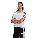 adidas Damen W 3s Cro T Shirt, Weiß Schwarz, M EU