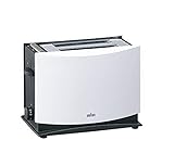 Braun Multiquick 3 HT450 Toaster | Doppelschlitz Toaster mit Brötchenaufsatz | Auftaufunktion | Krümelschublade | Wärmeisoliertes Gehäuse | Weiß [Energieklasse A]