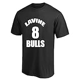 Zach Lavine Herren Dünne Rundhals-Kurzarm Casual Sports Sommer T-Shirt S-3XL,Schwarz,3XL