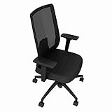 Dauphin Indeed nachhaltiger Bürostuhl, Individualisierbar, ergonomisch, leichtes Gewicht (Fabio: Schwarz, Netzrücken)