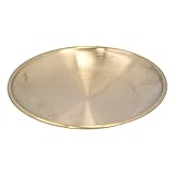 HERCHR Gold Runde Aufbewahrungstabletts, Handtuch Tablett Dekorative Serviertablett Handtuch Teller Tee Tablett Obst Tabletts Kosmetik Schmuck Organizer, 5,5 Z