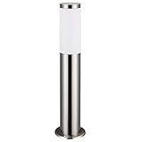 Monzana Standleuchte außen Edelstahl E27 Silber Außenleuchte Wegeleuchte Gartenleuchte Outdoor Garten IP44