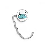 DIYthinker Universum Und Alien Blaue Roboter Tisch Haken Falttasche Schreibtisch Aufhänger Faltbare Halter 4,4 x 4,4 cm (Breite x Höhe) gefaltet Mehrfarbig