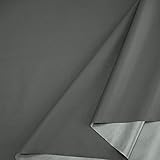 TOLKO Sonnenschutz Stoff mit Silber Thermo-Beschichtung | Verdunklungsstoff mit hoher Lichtdichte | Fensterfolie Hitzeschutz Verdunklungsfolie für Verdunklungsvorhänge Gardinen Meterware (Anthrazit)