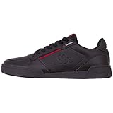 Kappa MARABU Sneaker für Frauen & Männer | Damen & Herren Sportschuhe mit Kappa-Logoprägung und farbigen Applikationen | pflegeleichte Begleiter zu vielen Outfits | schwarz, Größe 38 EU