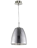 Fischer & Honsel Pendelleuchte Cannes 1x E27 max. 40,0 Watt, nickelfarben, 69621, 21 x 21 x 233,5 cm (LxBxH)