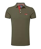 M.Conte Herren Poloshirt Basic Men's Kurzarm Polohemd T-Shirt Polo-Shirt Pique- Gr. XXXL, Militär-Grü