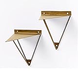 2 Stück Spezielle Haarnadel-Regalhalterungen,DIY-Wandhalterungen,Moderne Eisen-Bücherregal-Regalhalterungen,Perfekte schwimmende Regal-Hardware,Mehr Stauraum (15cm/5.9in)