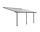 Palram Canopia Olympia Terrassenüberdachung 3X5 - Gestell aus Alumiuium & 16 mm Polycarbonat - Terrassendach Für den Ganzjährigen Gebrauch Geeignet, Grau, 546 x 295 x 305 cm, 546x295x305