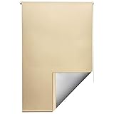 Sol Royal Thermorollo Terrassentür SolReflect T42 Verdunkelungsrollo 90x220 Klemmfix Rollo ohne Bohren Silberbeschichtung Rollo Creme - Rollos für Fenster ohne Bohren mit Silberbeschichtung Thermo Rollo zum k
