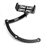 Handyhalter Bruce & Shark Metallmaterial stabil Union Jack Aussehen Autotelefon Klapphalter Passend für Mini Cooper R55 R56 F54 F55 zubehör Schwarz & G