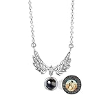 Benutzerdefinierte Fotoprojektion Halskette Anhänger Personalisierte Ich Liebe Dich Halskette Geschenk Für Sie Am Valentinstag Weihnachten( weiblich, 18'(45cm)-Adult )