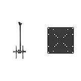 Hama TV-Deckenhalterung Schwenkbar, Neigbar (Decken Halterung höhenverstellbar, Fernsehhalterung 32 - 65 Zoll) schwarz & PureMounts PM-Adapt-A Universeller VESA Adapter 50x50 bis 200x200 schw