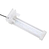 Hrsptudorc Kristall Aquarium Licht SttNder Aquarium Beleuchtung LED Kleine Clip Leuchte Energiesparende Aquarium Clip Licht 3W EU Steck