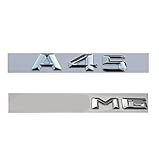 LYDPT Auto Brief Emblem Chrom Number Buchstaben Wörter Rumpfabzeichen Embleme Abzeichen Fit for Mercedes A45 Fit for AMA. Autoaufkleber (Color : 1)