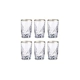 Butlers UPSCALE 6x Shotglas mit Silberrand 110