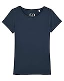 Damen T-Shirt Barcelona Rundhals Dunkelblau - L