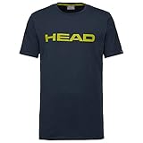 HEAD Unisex Kinder Club Ivan T-Shirt JR, Dark Blue/Yellow, 152