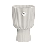 Elho Vibes Fold Coupe 14 - Blumentopf für Innen - Ø 13.9 x H 21.0 cm - weiß/seidenweiß