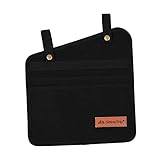 Hellery Universal Chair Side Bag Organizer Aufbewahrung Zeitschriftentasche Pouch Armlehne Buchhalter für Sonnenliege, Terrassenliege, Garten, Klappstuhl, SCHWARZ