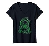 Damen Harry Potter Slytherin Glitter T-Shirt mit V