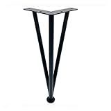 HZZD Möbelbeine Einfache Und Edle Möbel Füße Badezimmerschrank Füße Couchtisch Sofa Spezielle Füße Edelstahl Sofa-Beine (Farbe : Schwarz, Größe : 25cm)