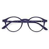 DIDINSKY Blaulichtfilter Brille für Damen und Herren. Blaufilter Brille mit stärke oder ohne sehstärke für Gaming oder Pc. Gummi-Touch-Tempel und Blendschutzgläser. Indigo +1.5 – UFFIZI