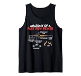 Maschinengewehr Waffe Anatomy of a fast Pew Pewer Soldaten Tank Top