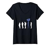 Damen Acroyoga Figuren Partneryoga Namaste Yogi T-Shirt mit V