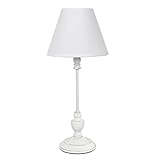 Grafelstein Tischlampe Maison weiß Shabby chic Lampe im Landhausstil antik